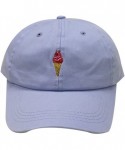 Baseball Caps Summer Ice Cream Cotton Baseball Cap - Sky - CS12I5DJVEB $18.51