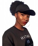 Baseball Caps Natural Hair Backless Cap - Satin Lined Baseball Hat for Women - Black - C618L3DH6UO $35.02