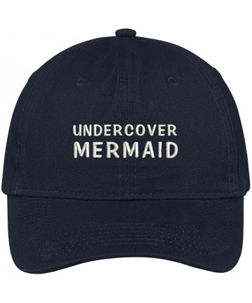 Baseball Caps Undercover Mermaid Embroidered Cap Premium Cotton Dad Hat - Navy - CS183CIMEXO $26.66