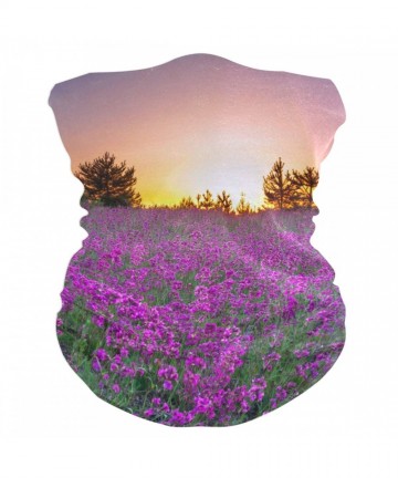 Balaclavas Balaclava Marijuana Cannabis Motorcycling Skateboarding - Spring Landscape Purple Floral - CQ1932CE83S $22.21