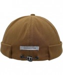 Skullies & Beanies Docker Cap Hats Sailor Cap Men Hats Worker Beanie Hat Retro Brimless Hat - Khaki - CC18YEMET7U $19.59