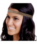 Headbands Women's Adjustable Non Slip Geo Sport Headband Multi Gift Pack - Black/Gold/Green/Gunmetal/Brown Skinny Geo 5pk - C...