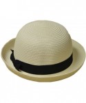 Sun Hats Bowknot Straw Summer Bowler Hat Sun Cap Hat for Ladies Womens - White Kids - C712FU5C7Y3 $16.99