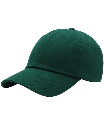 Baseball Caps Baseball Cap Men Women-Cotton Dad Hat Plain - Dark Green - CM12MAHRY8Q $12.14