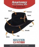 Cowboy Hats Montana Crushable Wool Felt Western Style Cowboy Hat - Olive - CI18Z25I4OE $73.72