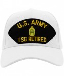 Baseball Caps US Army First Sergeant (1SG) Retired Hat/Ballcap Adjustable One Size Fits Most - White - CI18T57TG60 $29.86