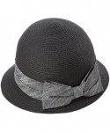 Sun Hats Womens UPF 50 Summer Straw Beach Sun Hat Wide Brim Fashion Fedora Packable & Adjustable - Black89316 - CU18UKHQ85Y $...