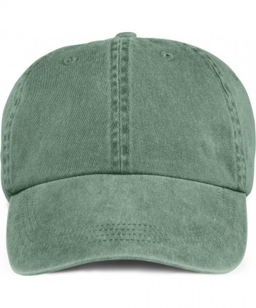 Baseball Caps 6-Panel Pigment-Dyed Cap - Ivy - One Size - CH114JCEOAX $18.38