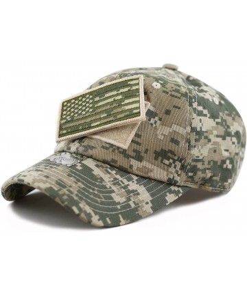Baseball Caps Cotton & Pigment Low Profile Tactical Operator USA Flag Patch Military Army Cap - Digi Camo - C212N08QF0Q $24.81