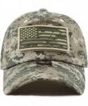 Baseball Caps Cotton & Pigment Low Profile Tactical Operator USA Flag Patch Military Army Cap - Digi Camo - C212N08QF0Q $16.16