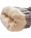 Skullies & Beanies Womens Winter Beanie Hat Scarf Set Warm Fuzzy Knit Hat Neck Scarves - B-grey - CL18ZDQ4QKN $23.53