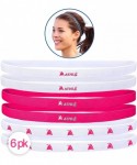 Headbands Athl Skinny Sports Headbands Pack - Pink- White - CJ192K86OME $13.97