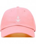 Baseball Caps Anchor Baseball Hat- Embroidered Dad Cap- Unstructured Soft Cotton- Adjustable Strap Back (Multiple Colors) - C...