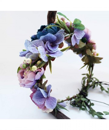 Headbands Handmade Adjustable Flower Wreath Headband Halo Floral Crown Garland Headpiece Wedding Festival Party - CX18QN4TH6H...