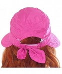 Sun Hats Baseball Caps Woman Bowknot Summer Dual Purpose Hats - Red - CU11ZYCBH0X $15.11