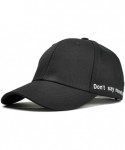 Baseball Caps Leisure Solid Color Letters Printed Adjustable Cotton Baseball Cap Sports Hat - Black - CH18DIEDH0Q $13.76