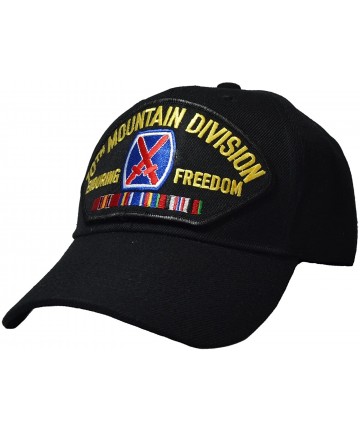 Baseball Caps 10th Mountain Division Enduring Freedom Cap Black - CD12DS9HNKB $29.75