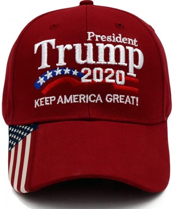 Baseball Caps Donald Trump Hat 2020 Keep America Great KAG MAGA with USA Flag 3D Embroidery Hat - Red-6-2020 - CF18A9RXOIC $1...