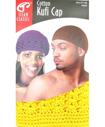 Skullies & Beanies Cotton Kufi Cap 11190 Yellow- ultra stretch- fits all size- one size- stretchable - Yellow - CD123CIVIJP $...