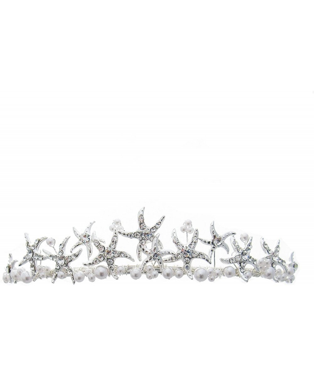 Headbands Serendipity Tiaras and Jewelry Starfish Rhinestone Pearl Wedding Tiara - CI128K91O1N $71.39