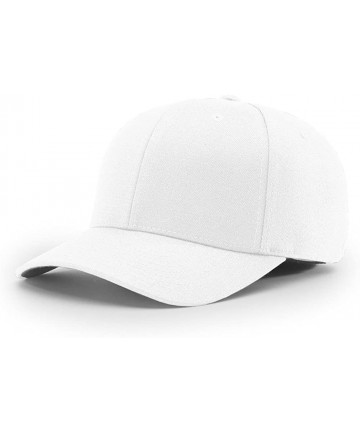 Baseball Caps 185 Twill R-Flex Blank Baseball Cap FIT HAT - White - CH1873NH2TS $12.30