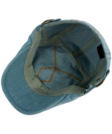 Newsboy Caps Denim Ivy Gatsby Cabbie Newsboy Cap Hat for Men - Light Blue - CN12FKT739D $18.90
