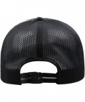 Bucket Hats Unisex Mesh Brim Tennis Cap Outside Sunscreen Quick Dry Adjustable Baseball Hat - A-black - CA18D37QG6M $21.71