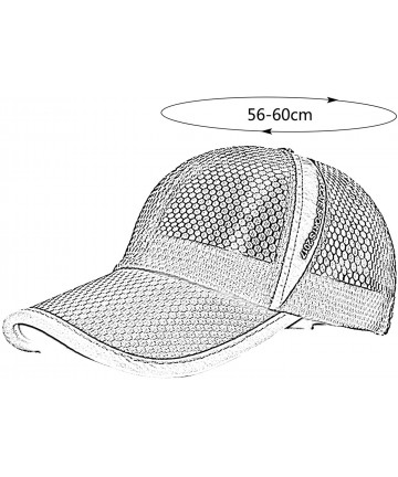 Bucket Hats Unisex Mesh Brim Tennis Cap Outside Sunscreen Quick Dry Adjustable Baseball Hat - A-black - CA18D37QG6M $21.71