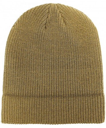 Skullies & Beanies Winter Beanie Hat Warm Knit Hats Acrylic Knit Cuff Beanie Cap for Women & Men - Khaki - CT18ZIU4XCT $11.95