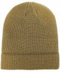 Skullies & Beanies Winter Beanie Hat Warm Knit Hats Acrylic Knit Cuff Beanie Cap for Women & Men - Khaki - CT18ZIU4XCT $11.95