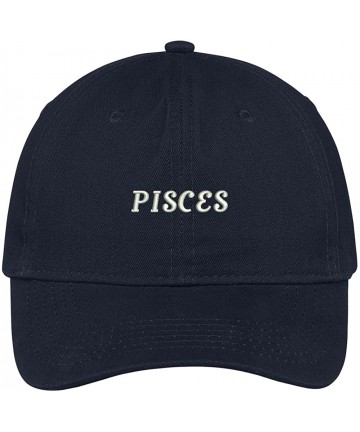 Baseball Caps Horoscopes Pisces Embroidered Adjustable Cotton Cap - Navy - CP12JADHZAF $22.44