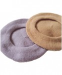 Berets Beret Hat for Women Gril Winter Hats Wool Classic Vintage Beanie Cap - Grey - C8187ARI230 $14.38