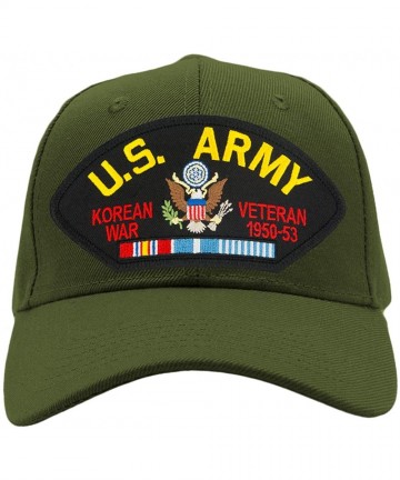 Baseball Caps US Army - Korean War Veteran Hat/Ballcap Adjustable One Size Fits Most - Olive Green - CC18IC9OL4L $36.59
