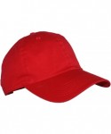 Baseball Caps Oceanside Solid Color Adjustable Baseball Cap - Red - CK1219NZ06H $12.53