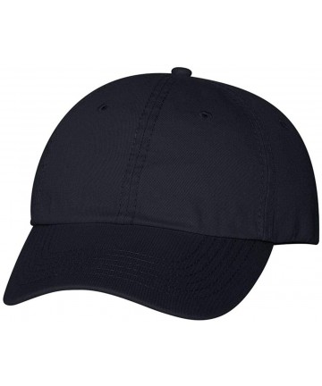 Baseball Caps VC350 - Unstructured Washed Chino Twill Cap with Velcro - Navy - CD11DY2L1X3 $12.16