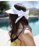 Sun Hats Womens Summer Packable UV Protective Wide Brim UPF 50+ Sun Visor Hat - White - CE18D5KQRZH $19.82