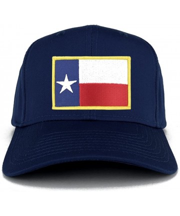 Baseball Caps Texas State Flag Embroidered Iron on Patch Adjustable Snapback Baseball Cap - Navy - CH12NQZ7JA5 $17.79