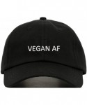 Baseball Caps Vegan AF Baseball Hat- Embroidered Dad Cap- Unstructured Soft Cotton- Adjustable Strap Back (Multiple Colors) -...