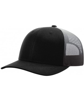Baseball Caps Printed Mesh-Back Trucker Cap - 112PM - Black/ Black to White Fade - C018WZNLTAH $15.01