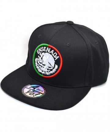 Baseball Caps AblessYo Mexico City Embroidered Hecho EN Snapback Flat Cap Baseball Hat AYO1085 - Ensenada - CT18C2RT8S9 $24.60