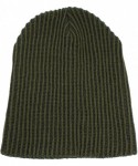 Skullies & Beanies Two Tone Slouchy Knit Beanie Warm Winter Skater Ski Hip-hop Hat - Olive - C611OEJZ6FJ $16.60