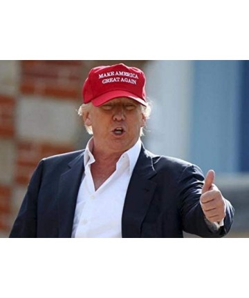 Baseball Caps Make America Great Again Our President Donald Trump Slogan with USA Flag Cap Adjustable Baseball Hat Red - CN12...