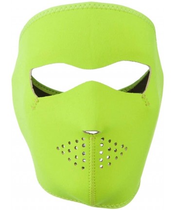 Balaclavas Neoprene Full Face Glow Mask - Neon Yellow - CE11E8TZ65F $18.75