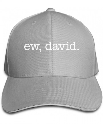 Baseball Caps Classic Ew- David Baseball Cap Adjustable Peaked Sandwich Hats - Gray - CC18R6RS3RY $30.44