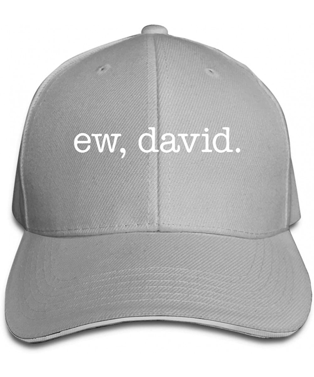Baseball Caps Classic Ew- David Baseball Cap Adjustable Peaked Sandwich Hats - Gray - CC18R6RS3RY $20.70