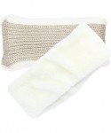 Cold Weather Headbands Me Plus Women Winter Soft Faux Fur Fleece Lining Cable Knitted Headwrap Headband Ear Warmer - Solid - ...