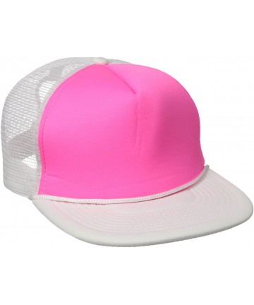Baseball Caps Men's Flat - White/Pink - CC11CGAE1S5 $13.34
