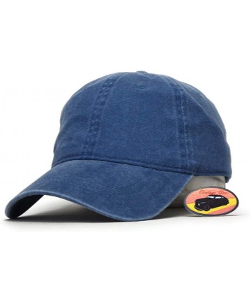 Baseball Caps Vintage Washed Dyed Cotton Twill Low Profile Adjustable Baseball Cap - Sky Blue - C212EFFZMZF $15.64