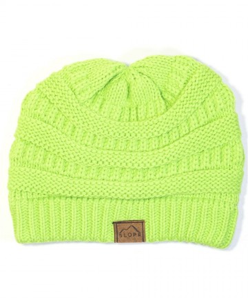 Skullies & Beanies Knitted Beanie Warm Chunky Thick Soft Stretch Cable Beanie Hat - Olive - CM11S66BS17 $14.52