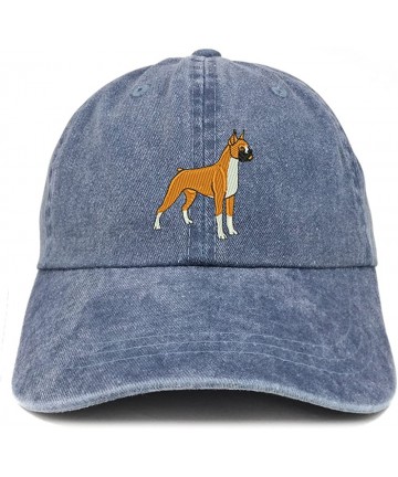 Baseball Caps Boxer Embroidered Dog Theme Low Profile Dad Hat Cotton Cap - Navy - C712I2JJ7J7 $25.33